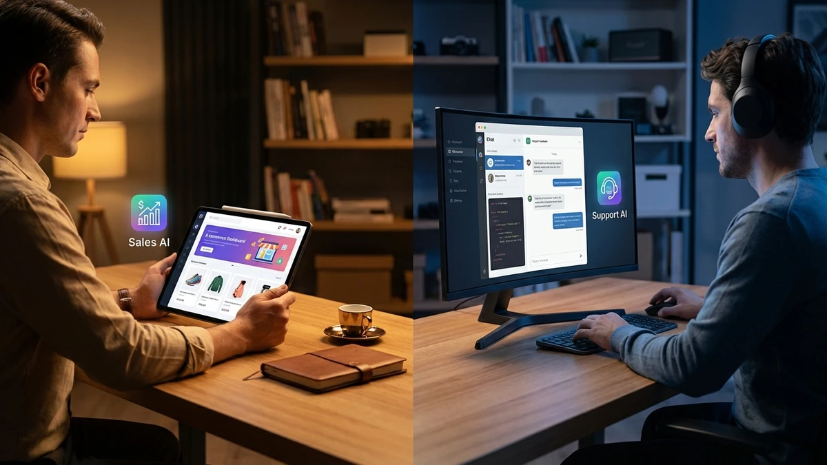 Sales AI vs. Support AI: Choosing the Right Chatbot Role for Your Store - ai chatbot integration for shopify